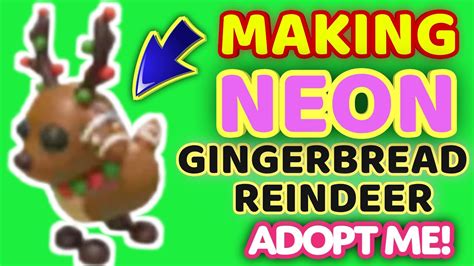 Neon Gingerbread Reindeer In Adopt Me Youtube