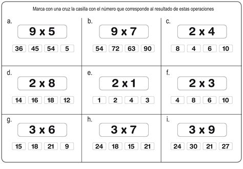 Repasar La Multiplicación Fichas Y Tablas De Multiplicar