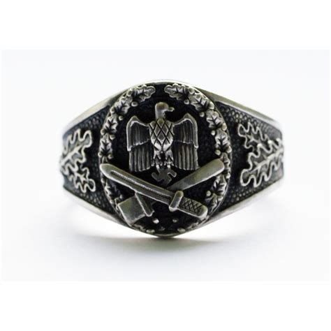 Wwii German Silver Wehrmacht Das Heer Rings For Sale