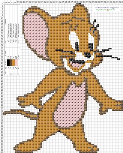 Dibujos Punto De Cruz Gratis Tom And Jerry Disney Cross Stitch
