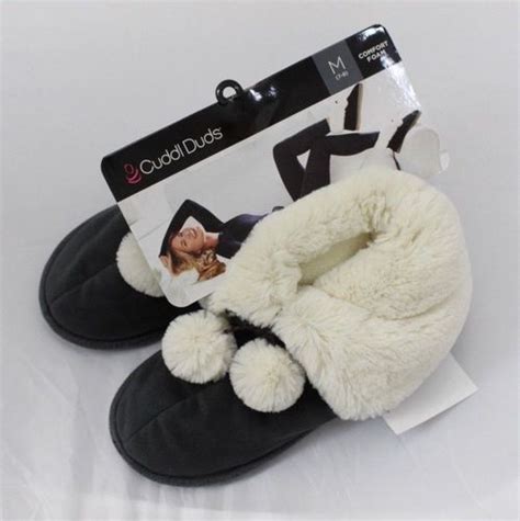 Cuddl Duds Comfort Foam Snuggle Up Slippers Gray Size 7 8 Slippers