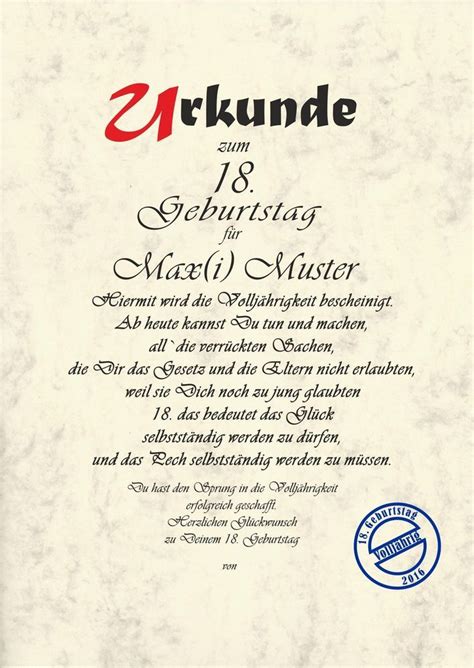 Geburtstagswünsche Von Eltern An Den sohn Inspirational Ur0012 Urkunde