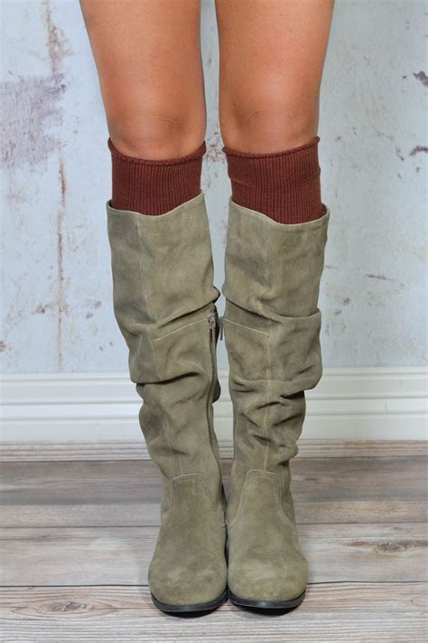 Rust Thigh High Patterned Boot Socks