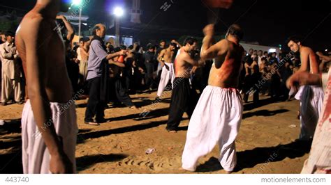Ritualistic Self Flagellation At Ashura Festival In Karachi Pakistan