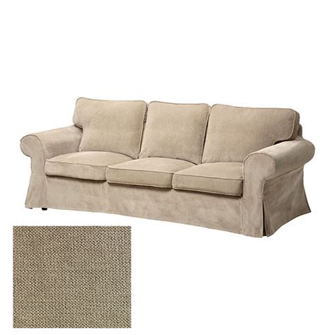 Ikea Ektorp 3 Seat Sofa Slipcover Cover Vellinge Beige
