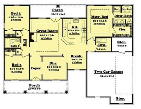 1600 Square Foot European Style House Plan 3 Bed 2 Bath How To
