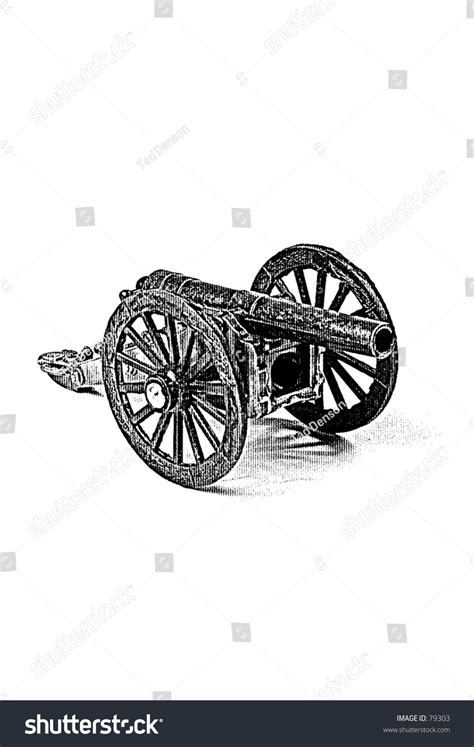 Cannon Line Art Stock Illustration 79303 Shutterstock