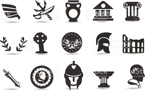 A Set Of Mixed Ancient Roman Symbols From Mystockicons Ancient Roman