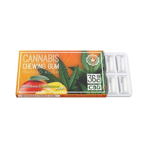 cannabis mango chewing gum 36mg cbd multitrance