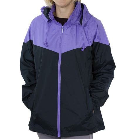 Totes Totes Water Resistant Womens Storm Jacket Purple And Black X