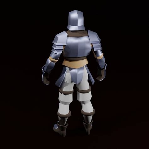 3d Model Low Poly Knight Armor Vr Ar Low Poly Cgtrader