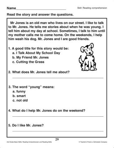Improve your reading comprehension skills while learning new facts from interesting passages. Reading Comprehension 2nd Grade Test - reading comprehension test 2nd grade free printable ...