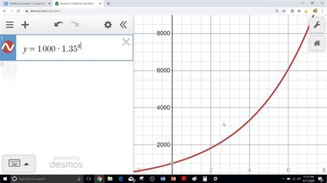 How To Use Desmos To Graph Exponential Functions Youtube