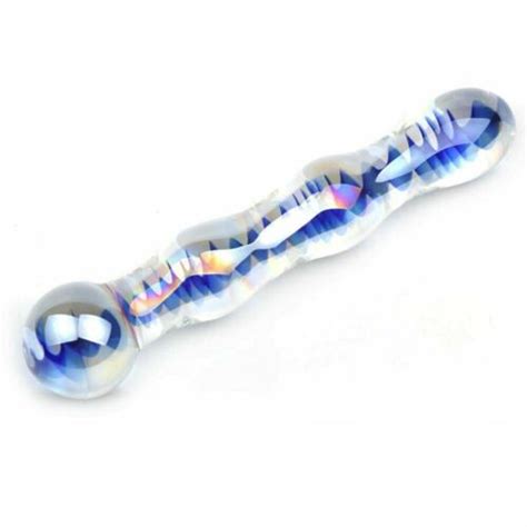 Glass Beaded Anal Bead Dildo G Spot Stimulation Pleasure Adult Sex