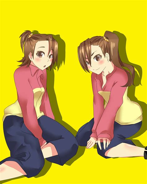 Wallpaper Anime Girls The Email Protected Futami Ami Futami Mami Long Sleeves Brunette