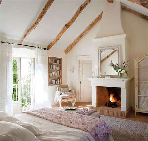 Visillos Y Cortinas Home Bedroom Country Bedroom Bedroom Fireplace