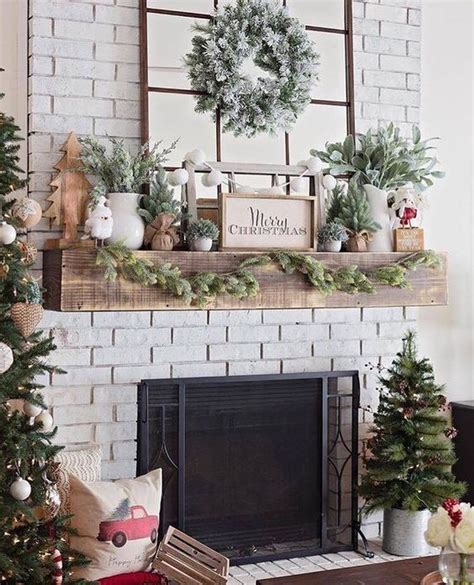 Cool 30 Favorite Mantel Decoration Ideas For Winter Christmas Lamp