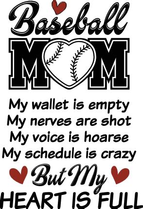 Baseball Mom My Wallet Is Empty My Nerves Are Shot Free Svg File For