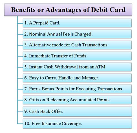 What Are Advantages Of Debit Card Benefits