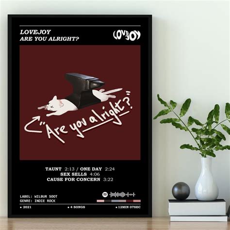 Lovejoy Are You Alright Poster Lovejoy Album Cover Poster Etsy Uk
