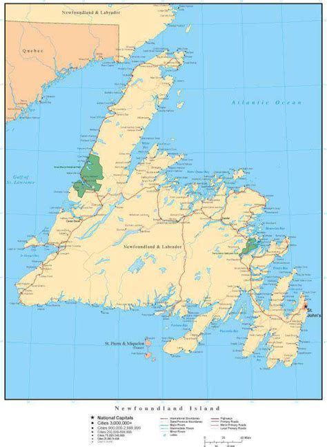 Road Map Of Newfoundland