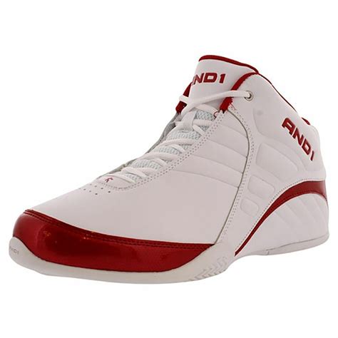 And1 And 1 Mens D1051mwwr Rocket 30 Mid Basketball Shoes White Red