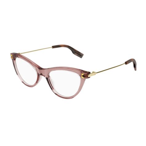 Mcq Optical Frame Woman Nude Gold Transparent Spectacle Boutique