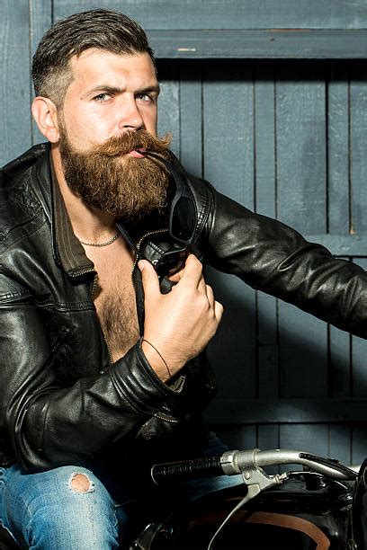 Biker Men Beard Macho Stock Photos Pictures And Royalty Free Images Istock