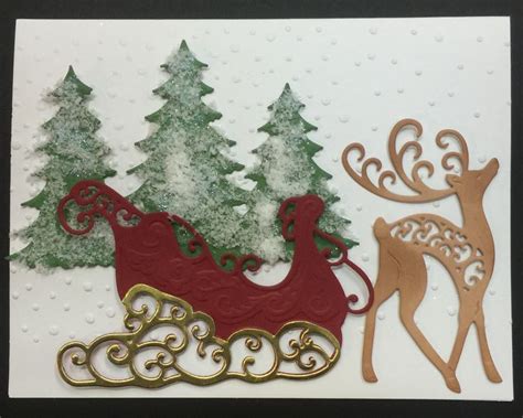 This Card Was Made Using The Following Dies Memory Box Evergreen Trio
