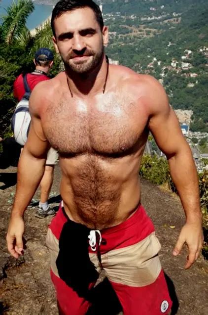 Shirtless Male Muscular Beefcake Athletic Hairy Body Jock Beard Photo 4x6 F339 £4 27 Picclick Uk