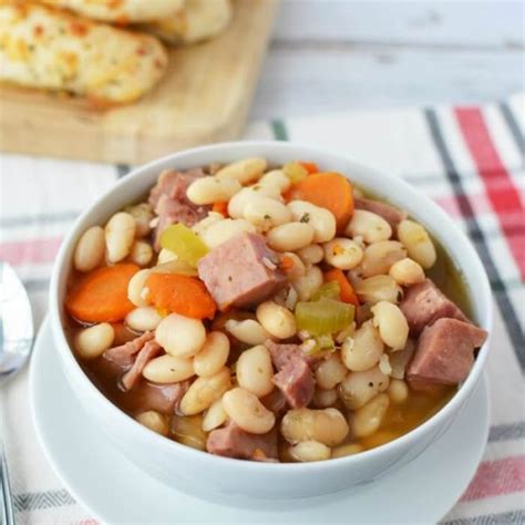 Ham And Bean Soup Crock Pot Recipe Easy Crock Pot Ham And Beans