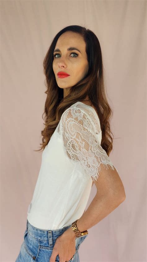 Marisol In White And Lace Blouse Bespoke Image