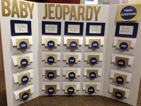 Jeopardy Baby Shower Game Printable