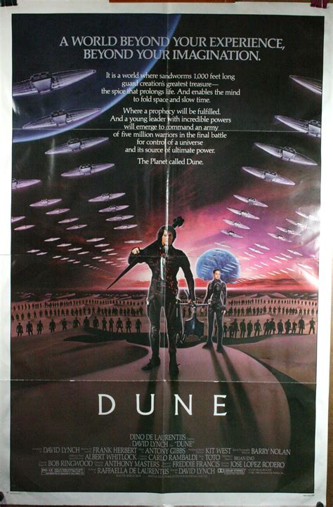 Dune Original David Lynch Movie Poster Original Vintage Movie Posters
