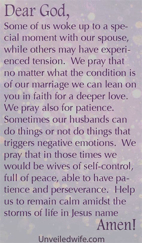 Prayer Of The Day Patience Towards My Husband