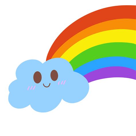 Free Cute Smile Cloud With Rainbow 19777038 Png With Transparent Background