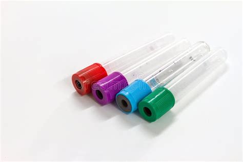 Blood Collection Tubes On White Stock Image Image Of Collection