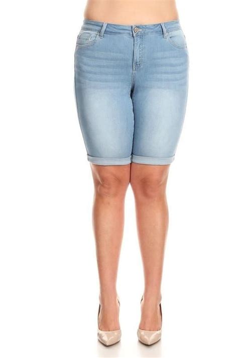 Plus Size Knee Length Skinny With Rolled Hems Denim Fashion Women Denim Jeans Spring Denim