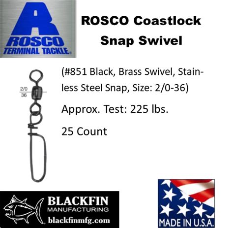 Rosco Coastlock Snap Swivel Size 20 36