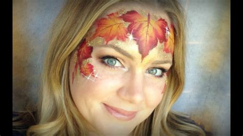 Fall Leaves Makeup And Face Painting Tutorial Youtube