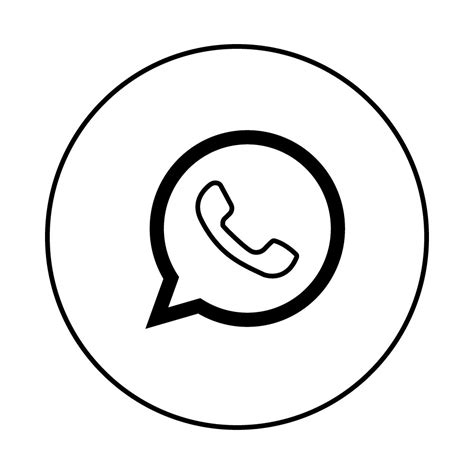 Whatsapp logo vector line drawing svg | Vectoy