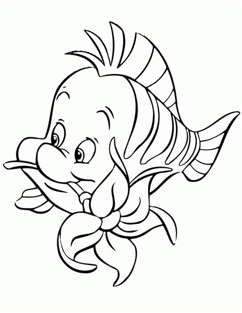 Effortfulg Ariel And Flounder Coloring Pages