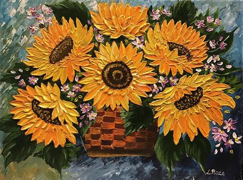 Original Acrylic Painting On Canvas X Title Sunflowers Painting By