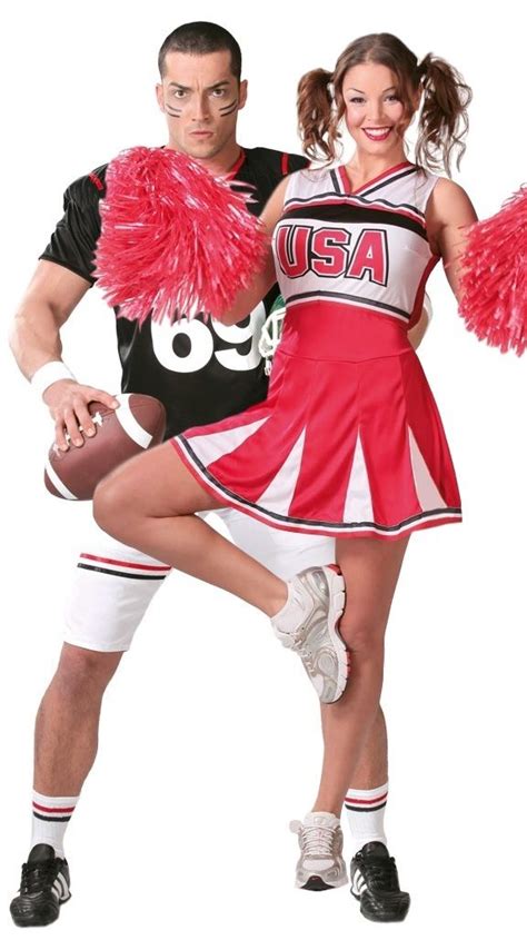 Couples Cheerleader And Quarterback Fancy Dress Costumes Couples Fancy