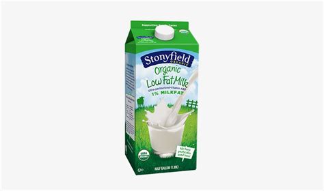 Low Fat 1 Milk Half Gallon Stonyfield Organic Milk Transparent Png