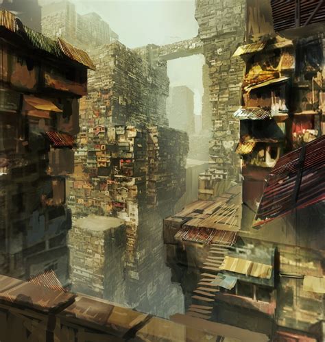 Futuristic City Slums Future City