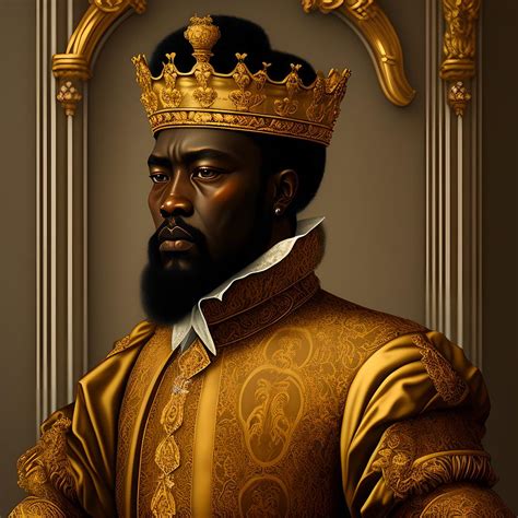 King Portrait In Baroque Style Generative Ai Illustration Digital Art