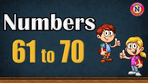 Learn Numbers 61 To 70 61 To 70 Numbers Number Counting From 61 To