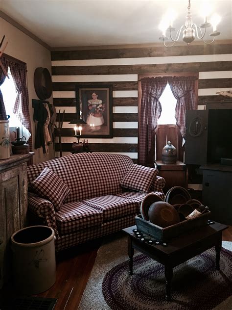 Pin By Sherri Hall On Our Home Cabin Living Room Primitive Homes