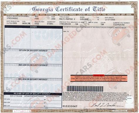 Georgia Car Title How To Transfer A Vehicle Rebuilt Or Lost Titles